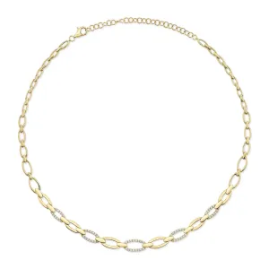 0.74CT DIAMOND LINK NECKLACE