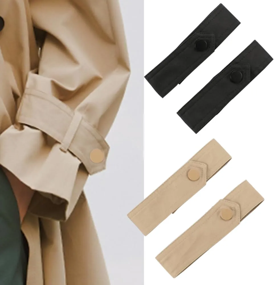 1 Pair Trench Coat Cuff Straps Replacement Sleeve Band Wrist Belts Trench Coat Accessories