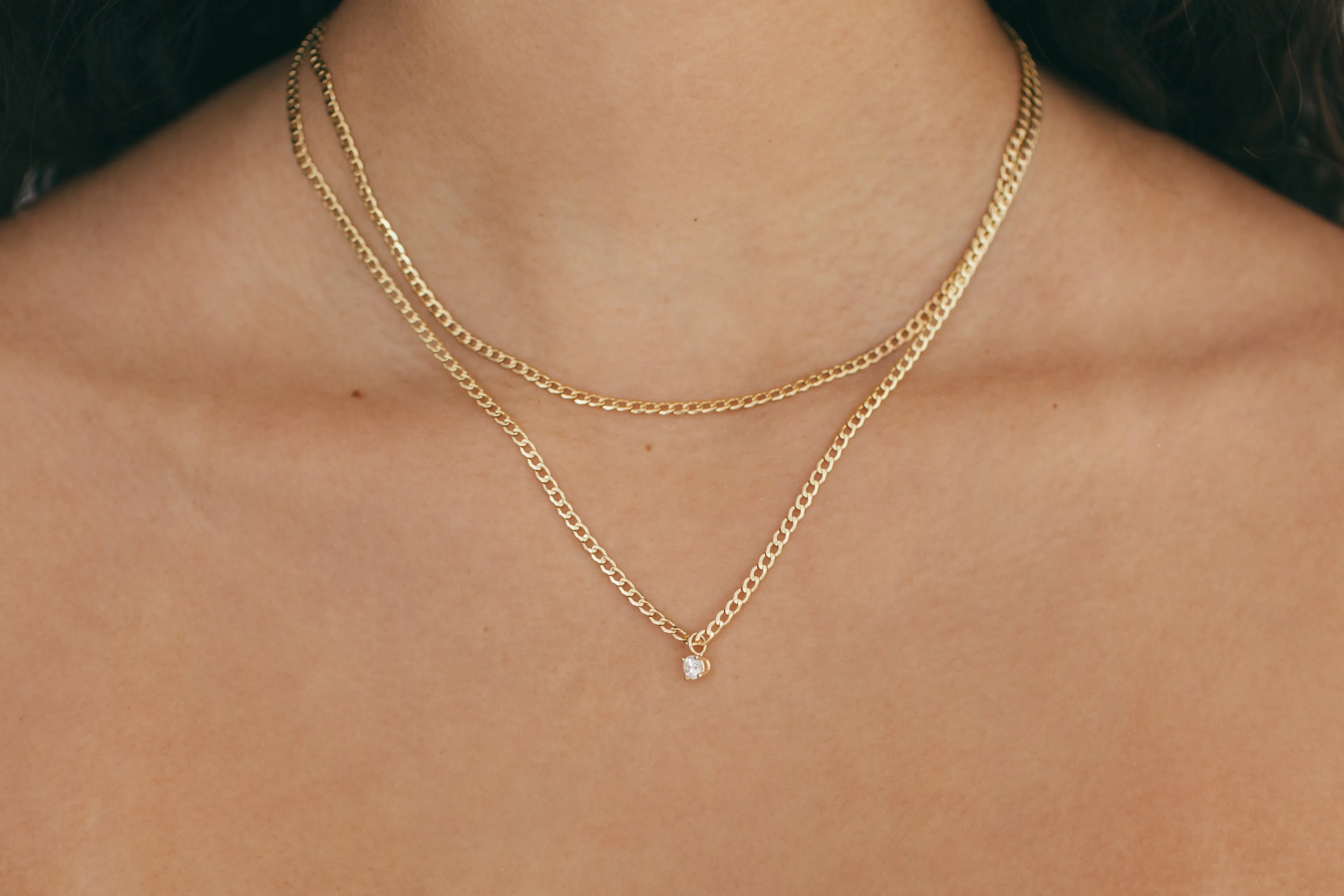 10K Gold Hollow Rounded Curb Chain