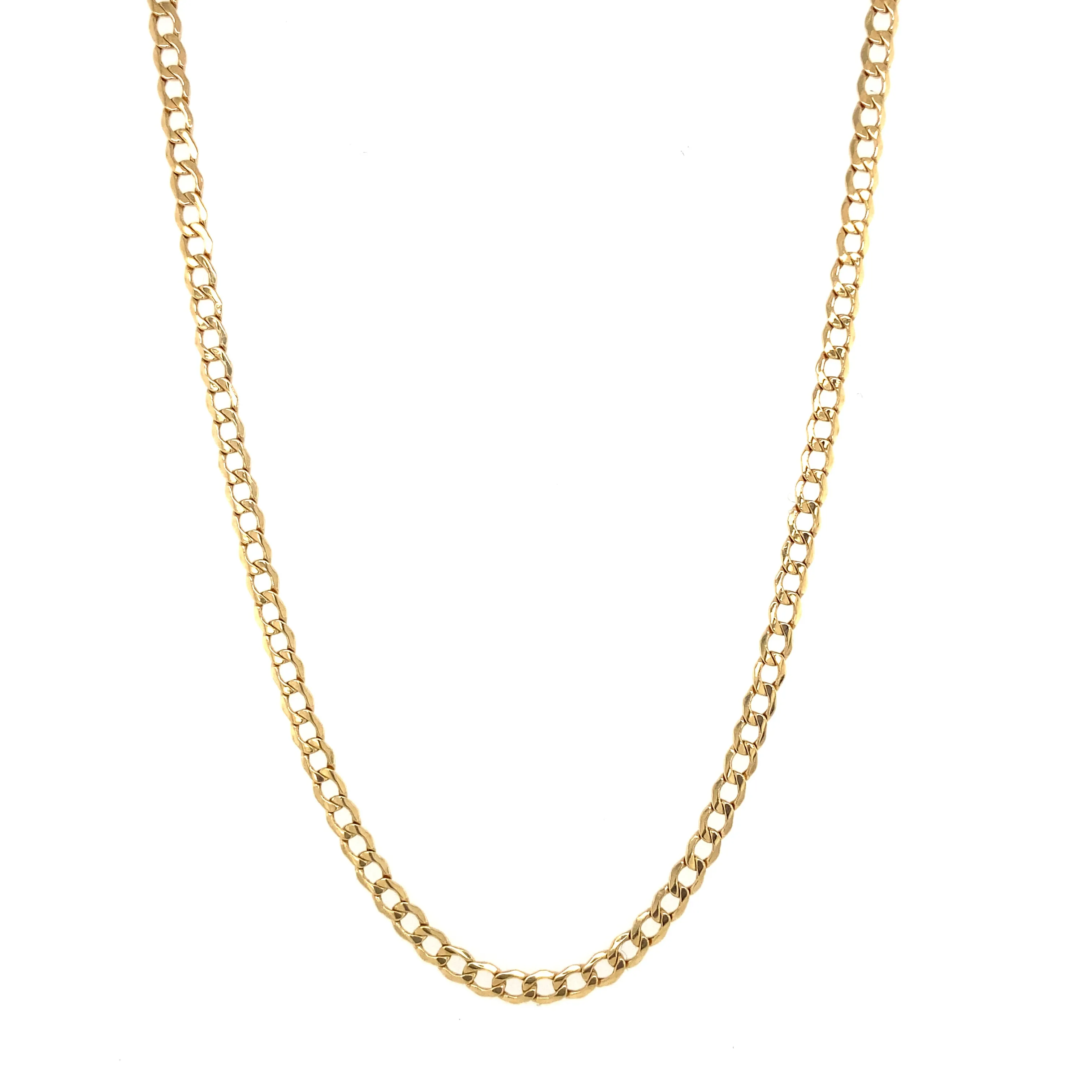 10K Gold Hollow Rounded Curb Chain