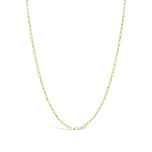 10K Gold Medium Paperclip Chain Necklace