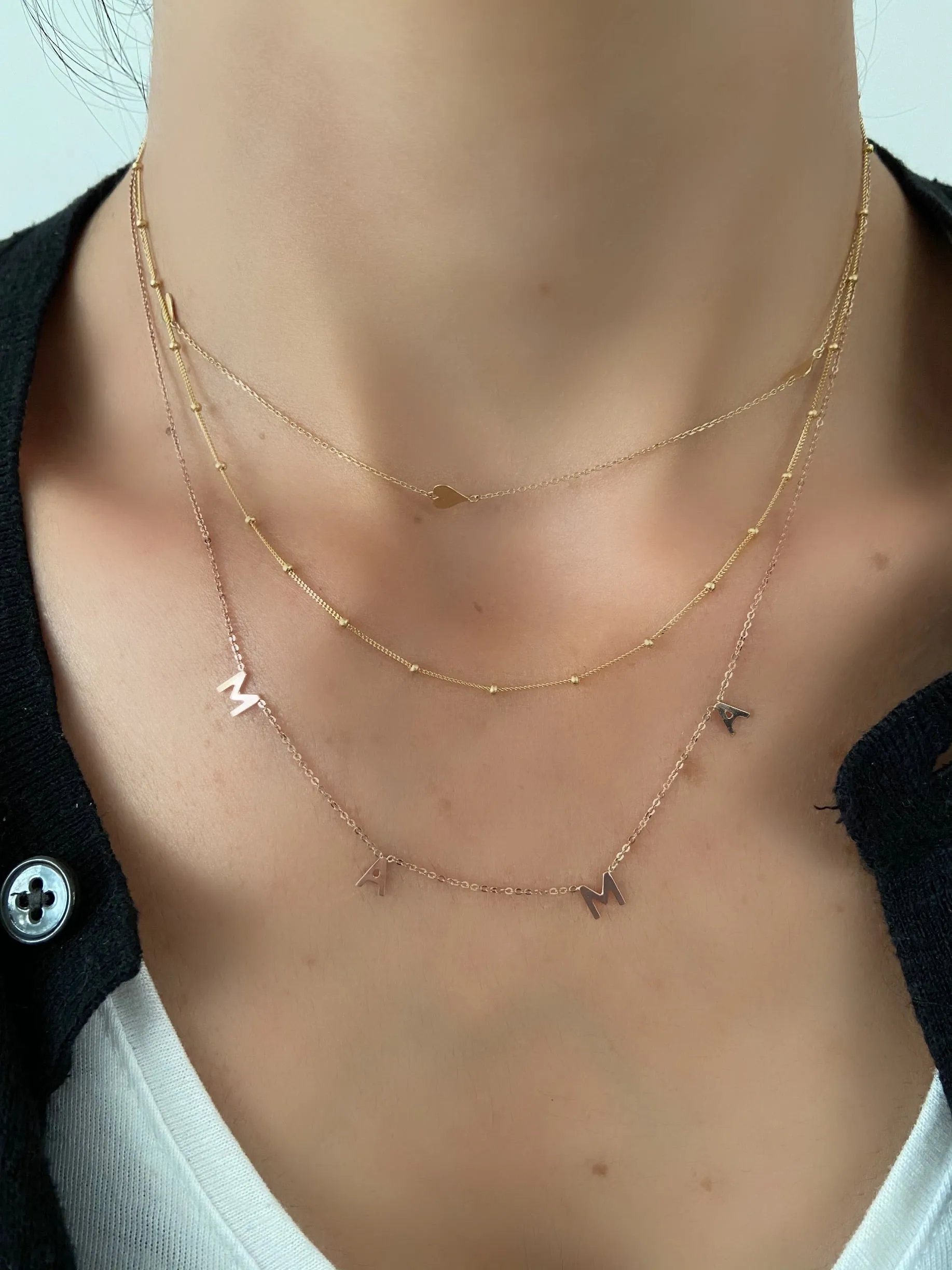 10K Gold Spaced Bead Chain