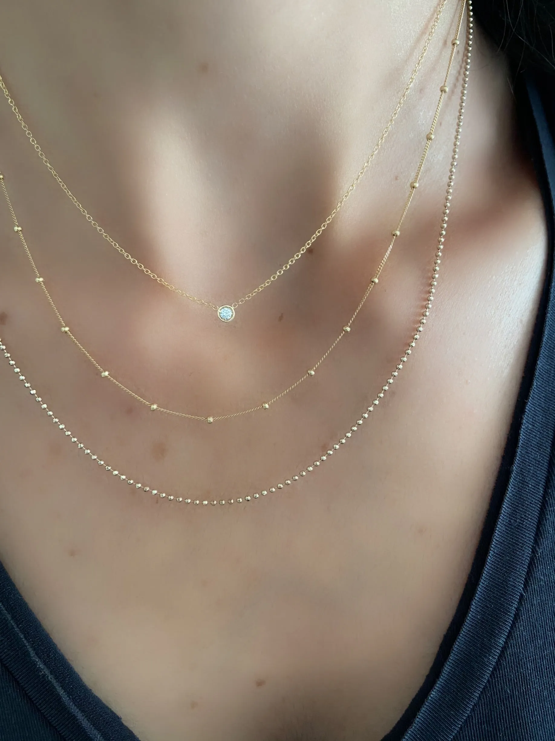 10K Gold Spaced Bead Chain