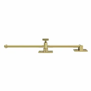 12 Inch Solid Brass Heavy Duty Casement Stay Adjuster (Polished Brass Finish)