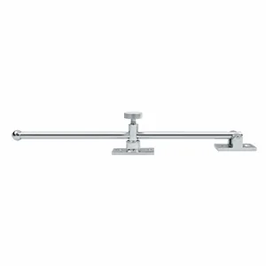 12 Inch Solid Brass Heavy Duty Casement Stay Adjuster (Polished Chrome Finish)