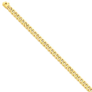 14K 8.5 inch 7mm Hand Polished Fancy Traditional Link with Box Catch Clasp Bracelet