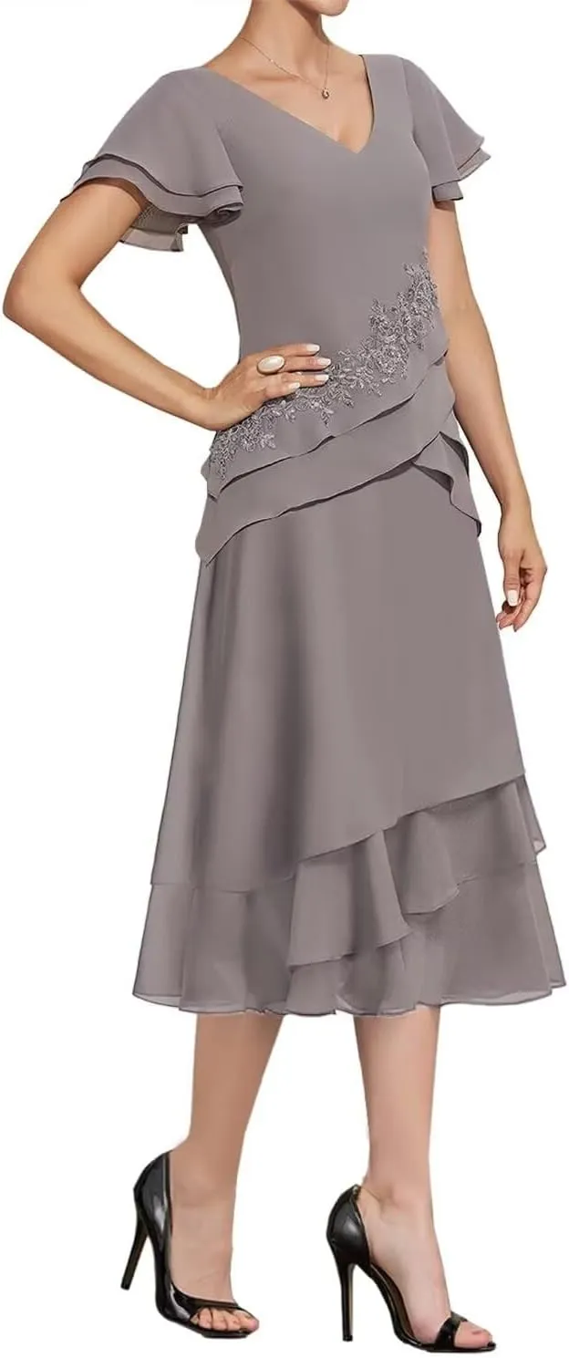 2 Pieces Mother of The Bride Dresses Lace Appliques Formal Evening Gowns Long Wedding Guest Dress