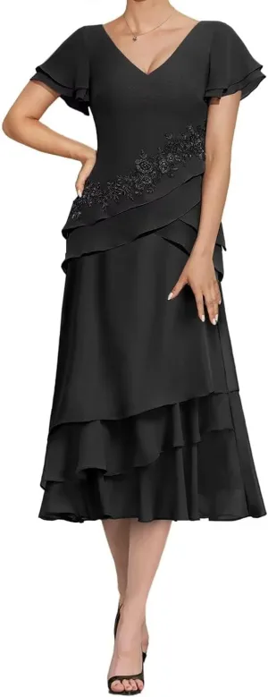 2 Pieces Mother of The Bride Dresses Lace Appliques Formal Evening Gowns Long Wedding Guest Dress