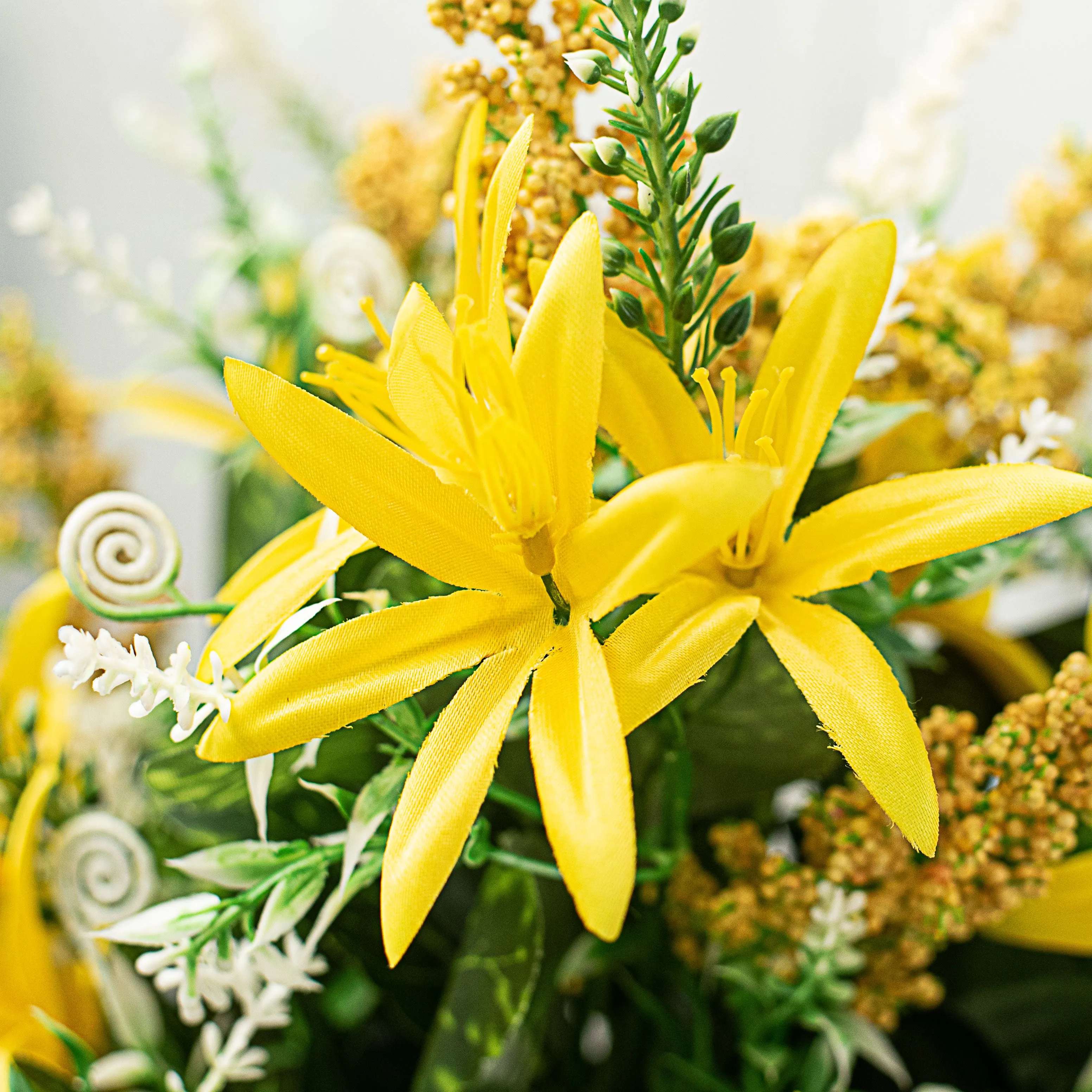 24" Foxtail Freesia Bush: Yellow