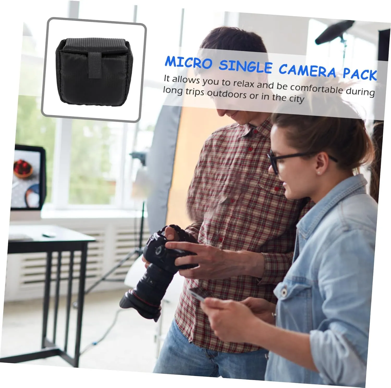 2pcs Shockproof Dslr Camera Lens Pouch Bag Polyester Camera Case for Accessories Lens Protection