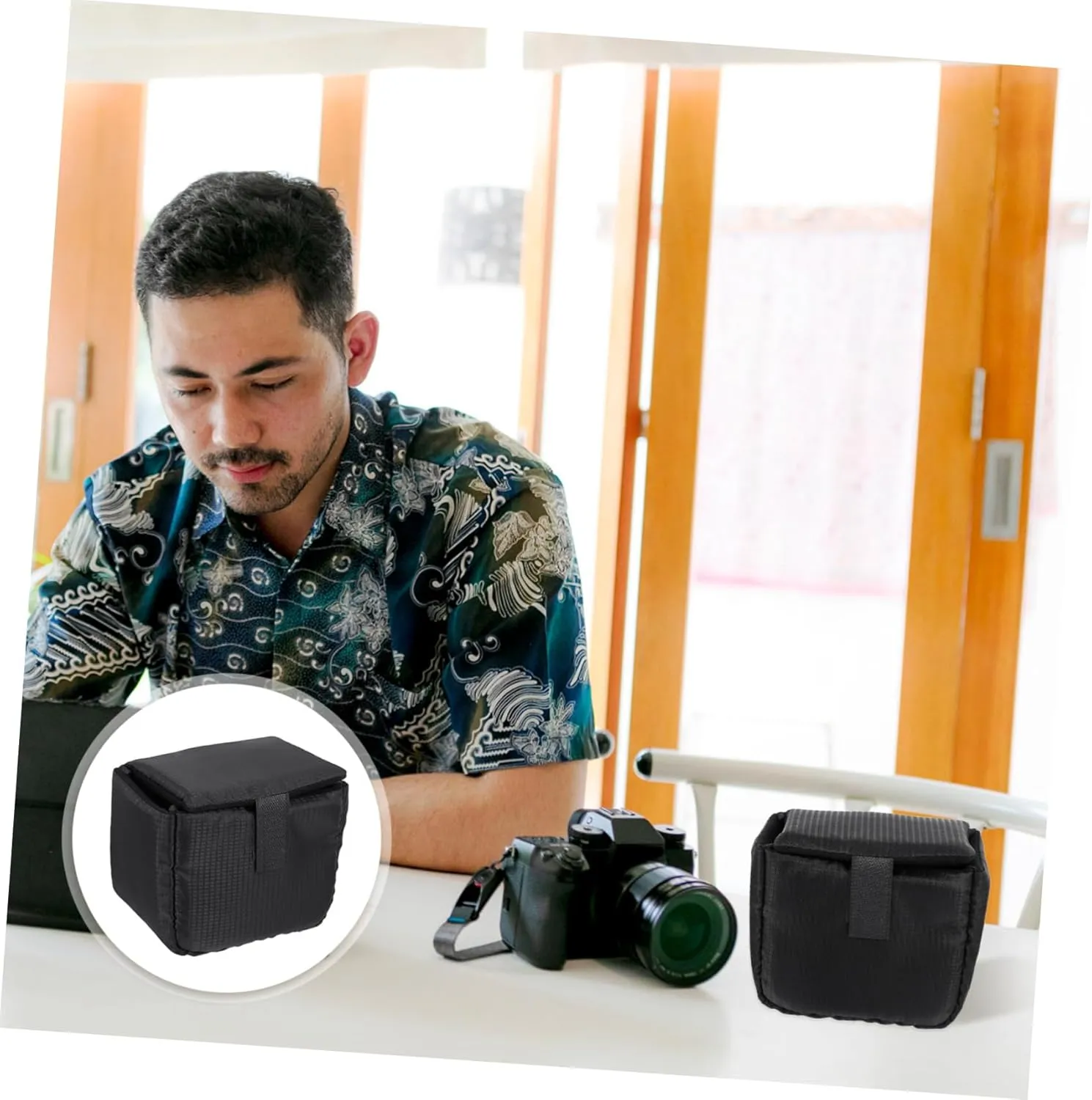 2pcs Shockproof Dslr Camera Lens Pouch Bag Polyester Camera Case for Accessories Lens Protection