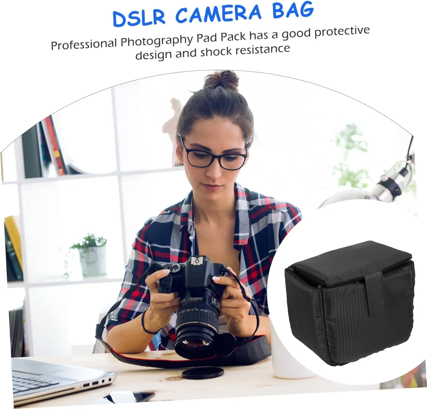 2pcs Shockproof Dslr Camera Lens Pouch Bag Polyester Camera Case for Accessories Lens Protection