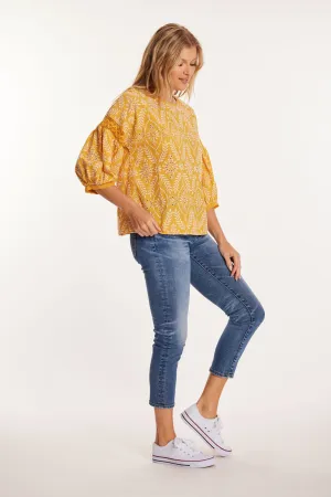 3/4 Sleeve Easy Boho Top
