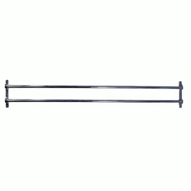 36 Inch Solid Brass Double Push Bar (Polished Chrome Finish)