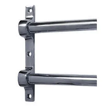 36 Inch Solid Brass Double Push Bar (Polished Chrome Finish)