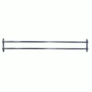36 Inch Solid Brass Double Push Bar (Polished Chrome Finish)