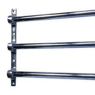 36 Inch Solid Brass Triple Push Bar (Polished Chrome Finish)