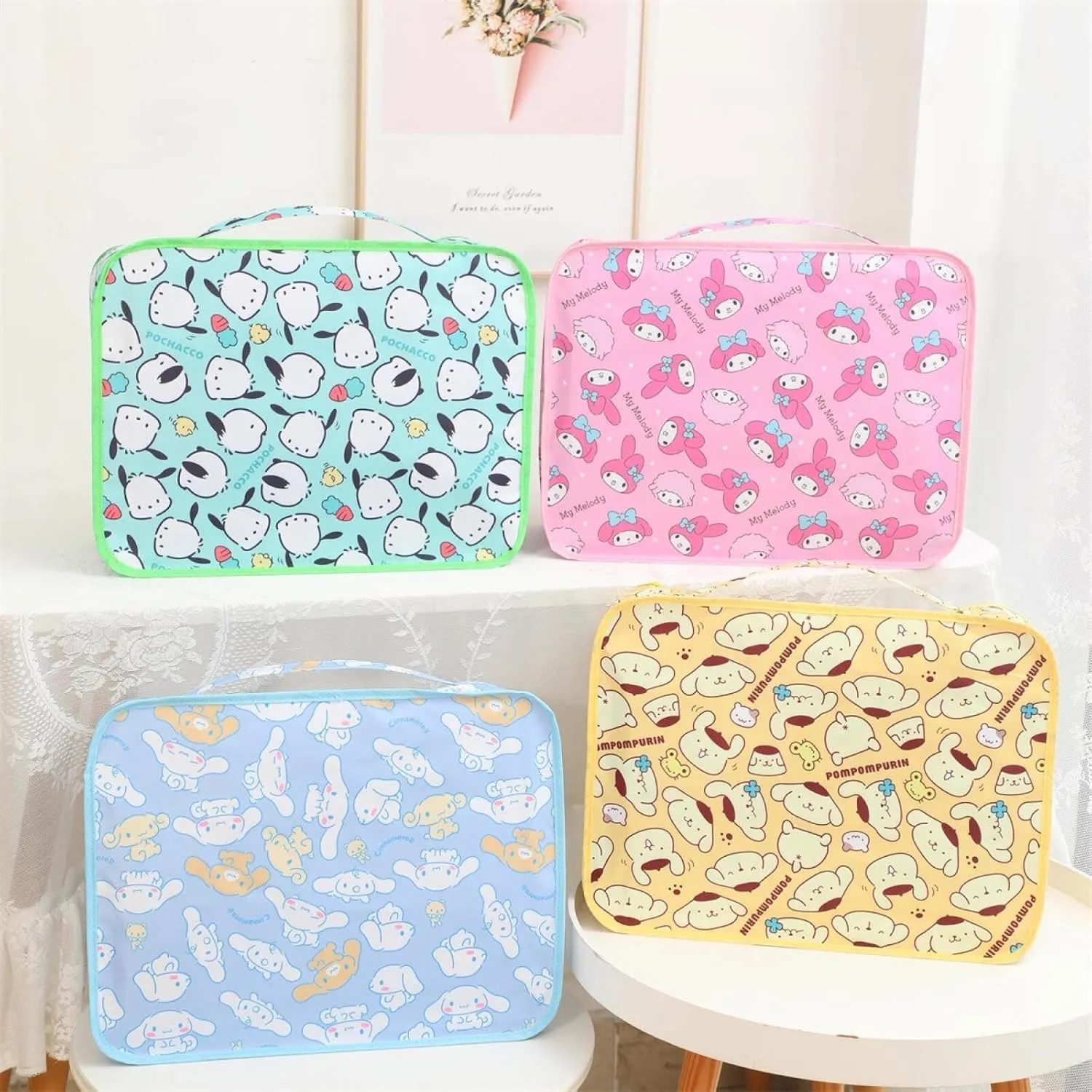 6Piece Travel Storage Bags Luggage Suitcases Packing Cubes Toiletry Shoe Pouches Accessories Sorting Organizers