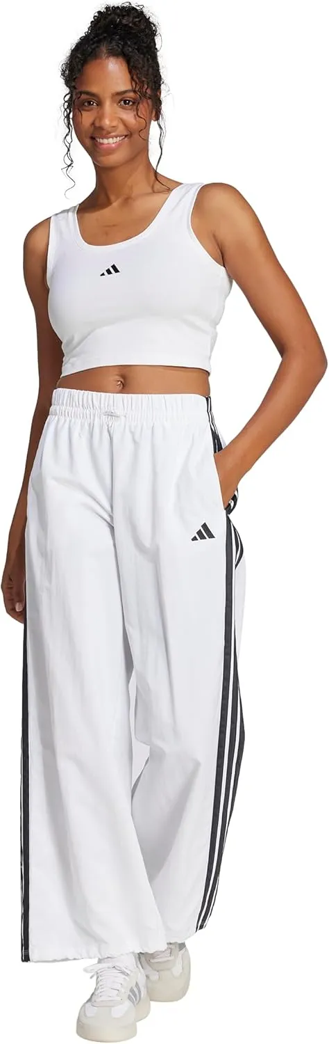 adidas Women's Essentials 3-Stripes Woven Parachute Pants