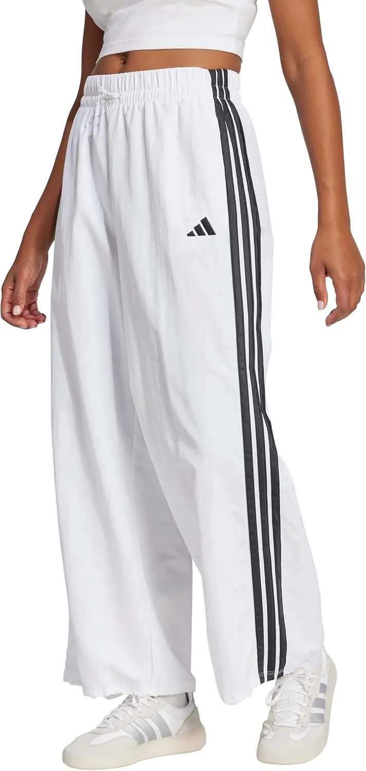 adidas Women's Essentials 3-Stripes Woven Parachute Pants