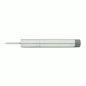 Adjustable Solid Brass Baseboard Door Bumper (Polished Chrome Finish)
