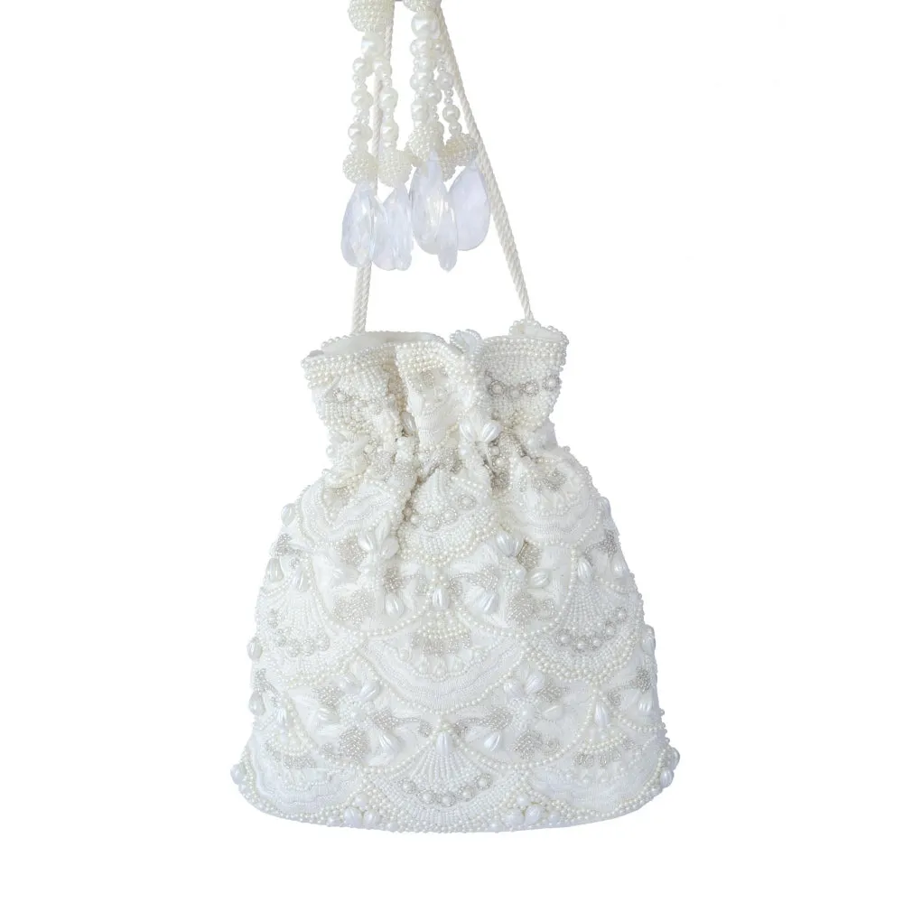 Adora By Ankita Cream Sirena Bucket Bag
