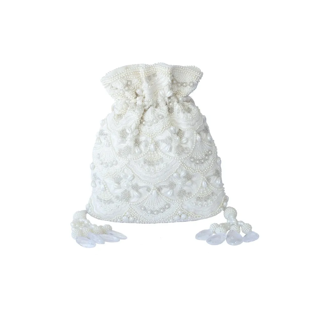 Adora By Ankita Cream Sirena Bucket Bag