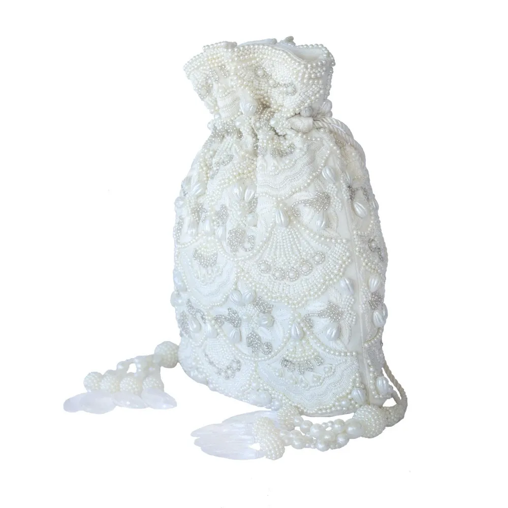 Adora By Ankita Cream Sirena Bucket Bag