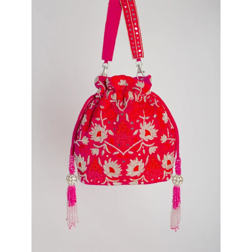 Adora By Ankita Fuchsia Keya Bucket Bag