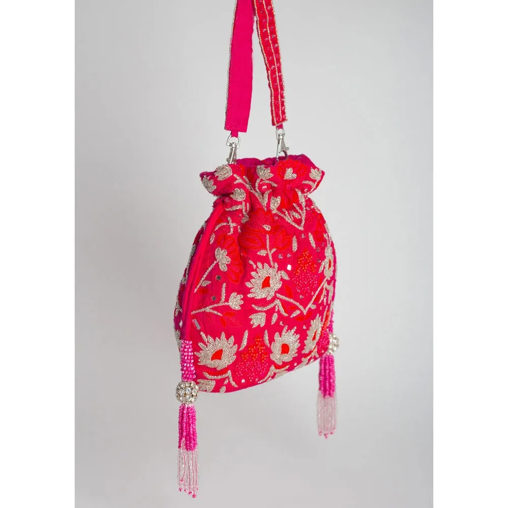 Adora By Ankita Fuchsia Keya Bucket Bag