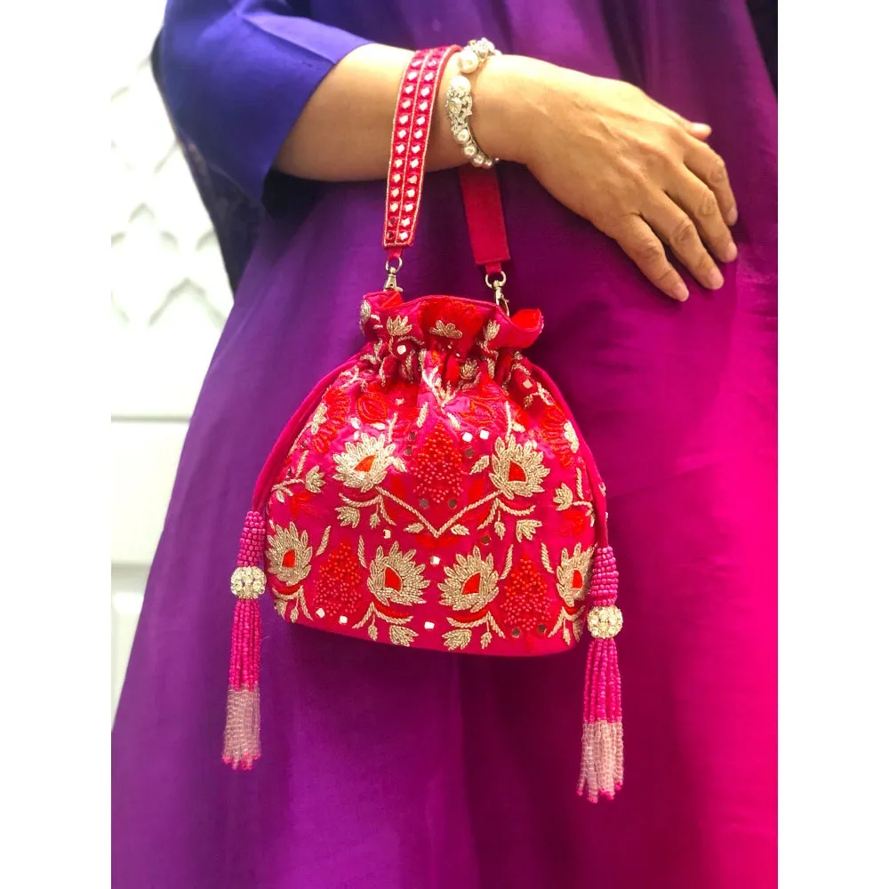 Adora By Ankita Fuchsia Keya Bucket Bag