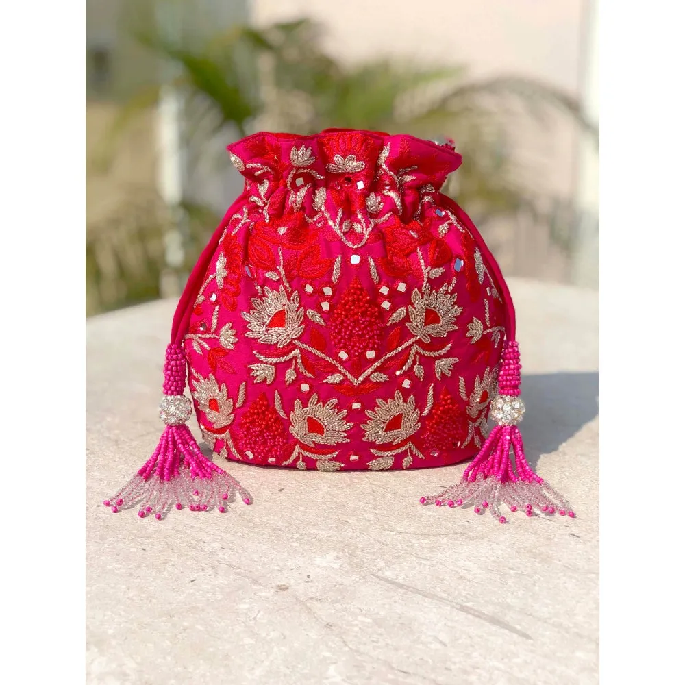 Adora By Ankita Fuchsia Keya Bucket Bag