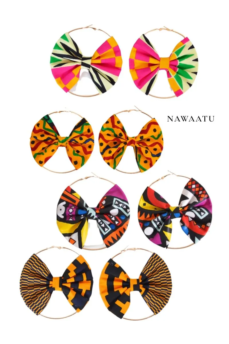 African Ankara Print Earrings-Multicolour