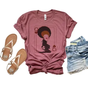 Afro Queen of Hearts  | Black Queen of Hearts - Relaxed  Fit Tee