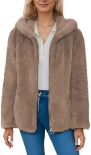 Akivide Women Winter Warm Fuzzy Fleece Sherpa Jacket Coat Oversized Fluffy Zip Up Hooded Sweatshirt Hoodie with Pockets