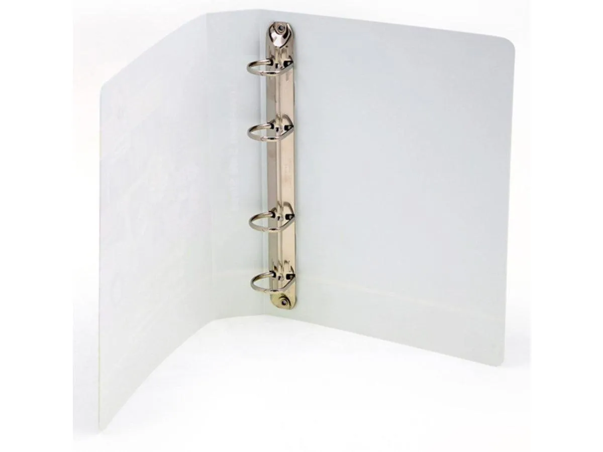 Alpha Presentation Binder 4 Rings A3 Landscape, 38mm Spine, White (404-A3)