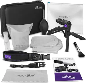 Altura Photo Camera Accessories Bundle - Photography Accessory Kit for Canon Nikon Sony DSLR & Mirrorless Cameras, Includes Small Tripod, Wrist Strap and Lens Cleaning Set