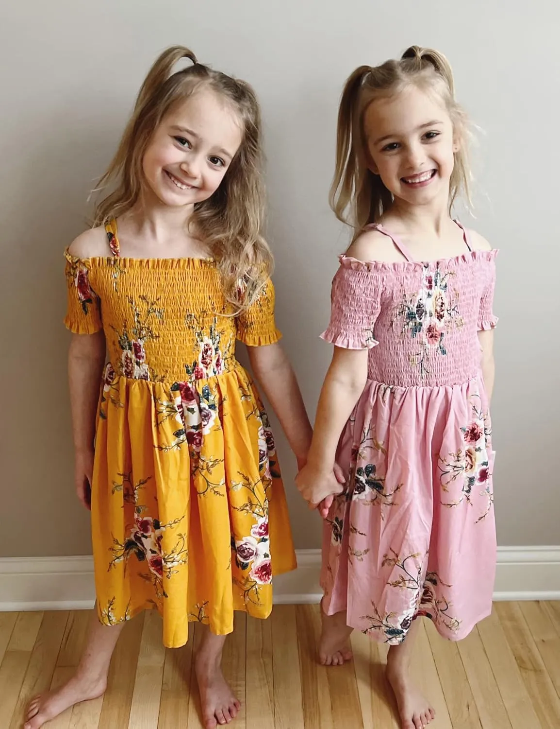 Arshiner Girls Casual Summer Floral Sleeveless Sundress Holiday Cami Dress