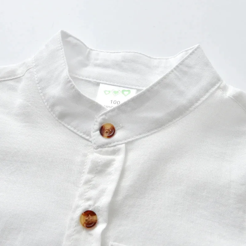 Astor Cotton White Long-Sleeved Shirt