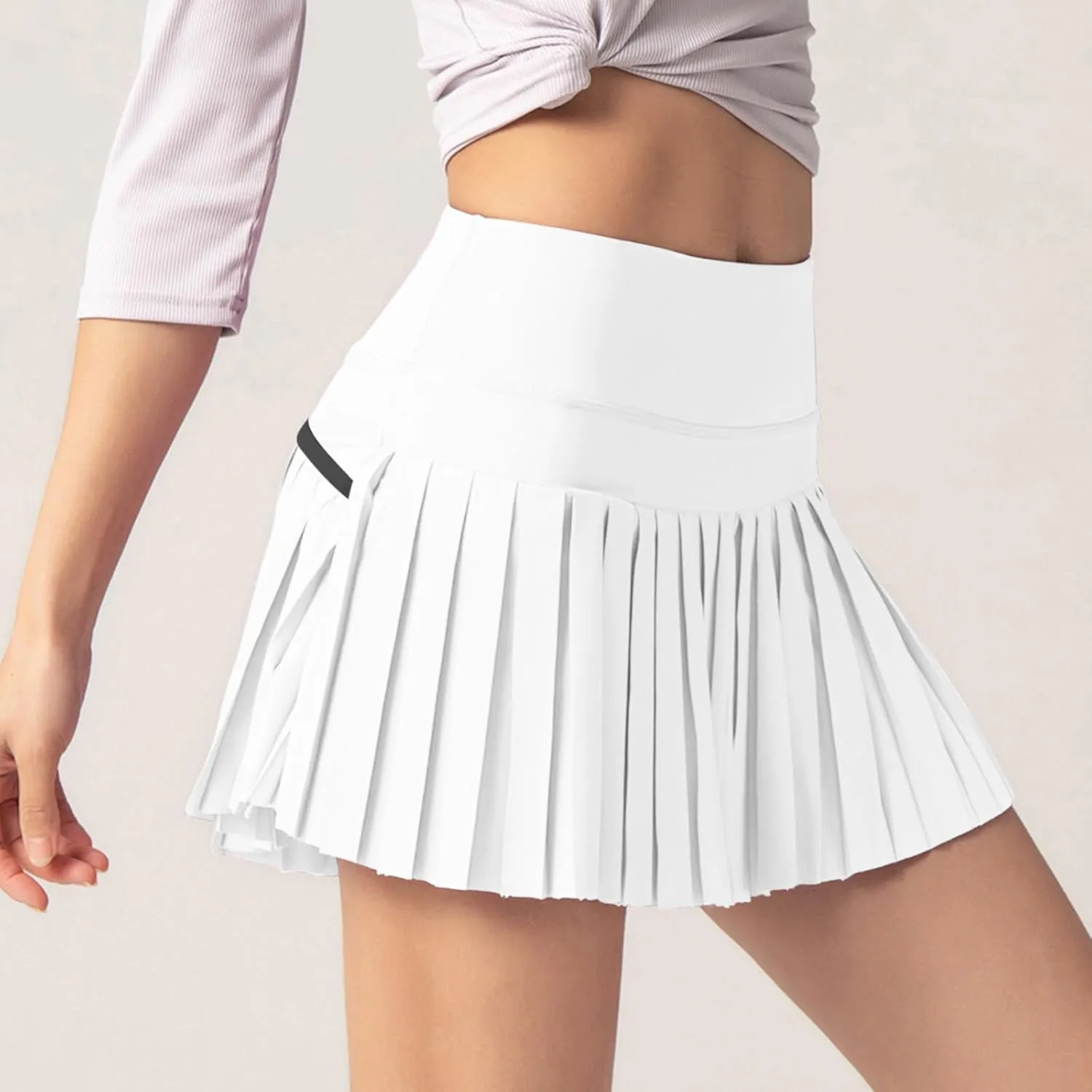 Athletic Skorts for Women Running Tennis Skirts with Shorts Trendy Casual Pleated Golf Skirt High Waist Workout Skort