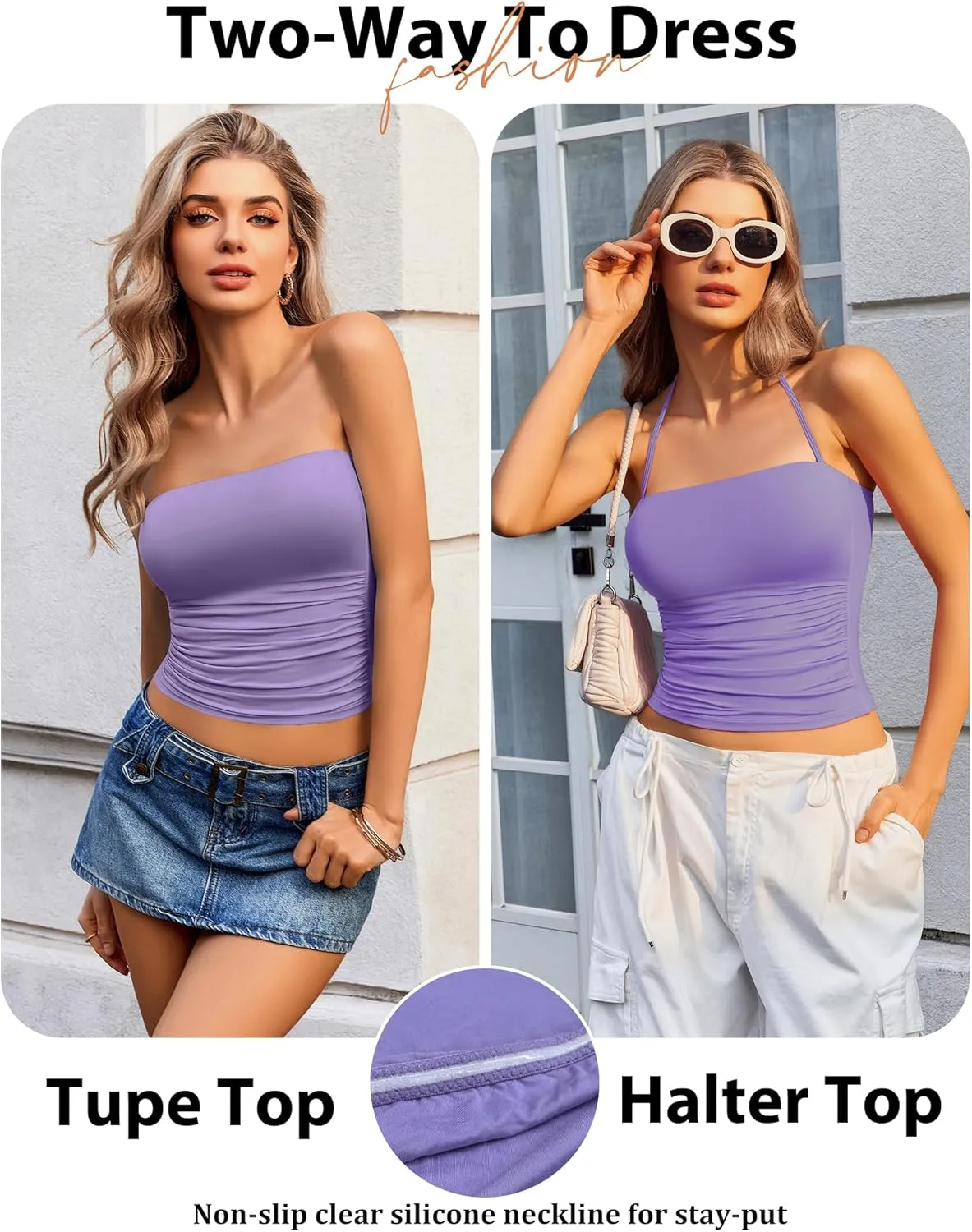Avidlove Halter Tops for Women Going Out Double Lined Sexy Crop Tank Top Ruched Slim Fit Cami Y2K Outfits