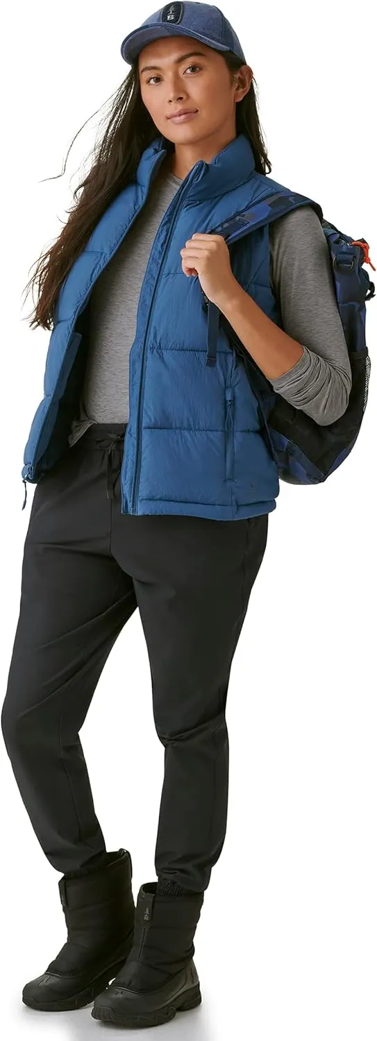 BASS OUTDOOR Womens Puffer Vest  Quilted Gilet with Front Zipper
