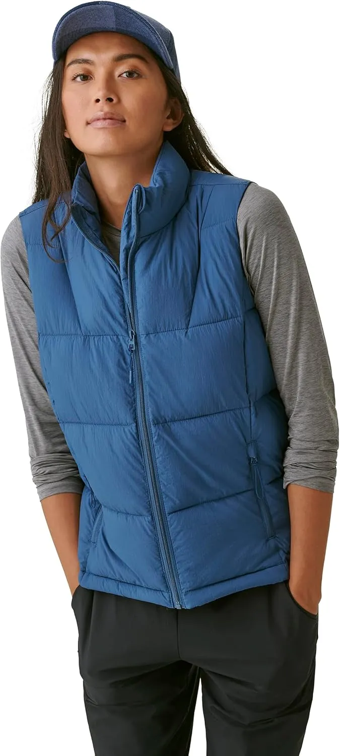 BASS OUTDOOR Womens Puffer Vest  Quilted Gilet with Front Zipper