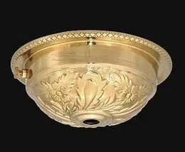 Beautiful Solid Brass Embossed Font Cup (10837)
