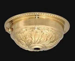 Beautiful Solid Brass Embossed Font Cup (10837)