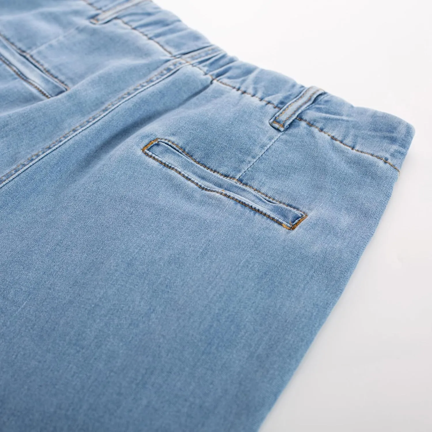 Belle Poque Women's Wide Leg Jeans High Waisted Stretchy Straight Leg Button Fly Denim Pants Trousers with Pockets