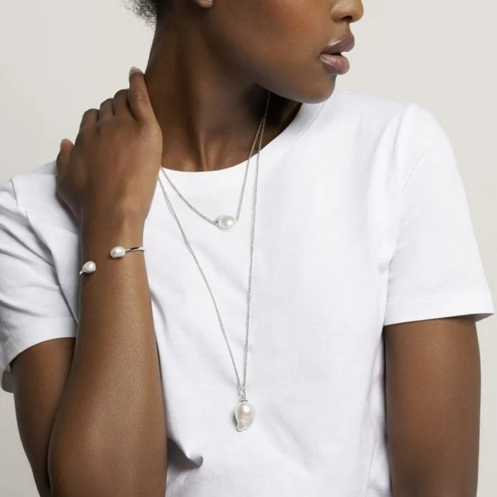 Birks Sterling Bee Chic Baroque Pearl Necklace