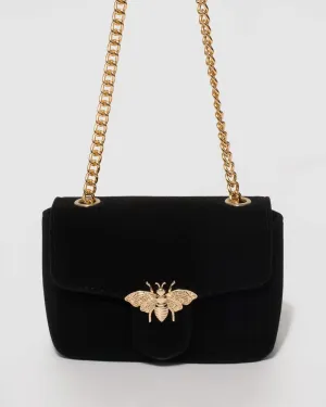 Black Diana Bug Crossbody Bag