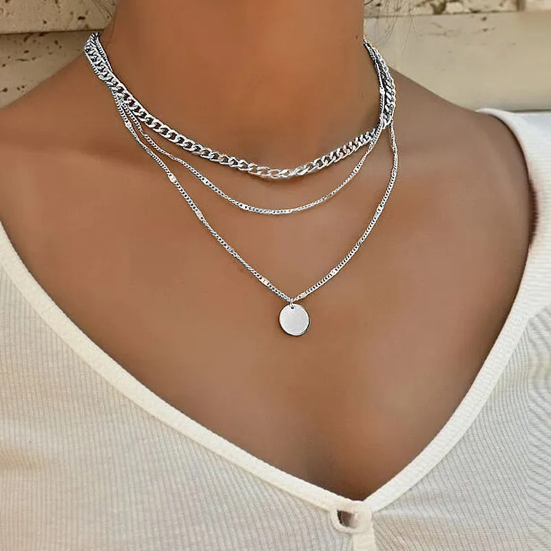 Boho Chic Layered Chain Necklace