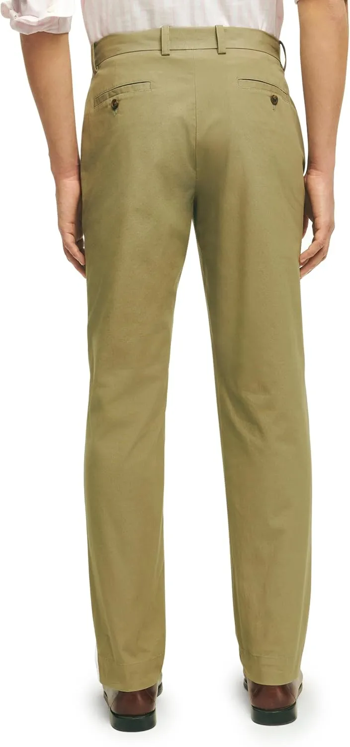 Brooks Brothers Men's Cotton Poplin Slim Fit Stretch Chino Pants